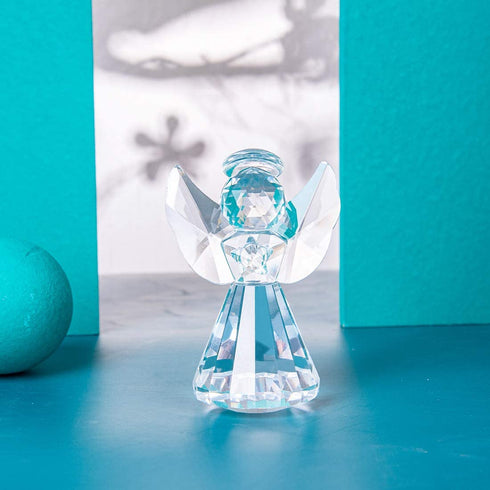 LONGWIN Crystal Angel and Unicorn Figurines Christmas Decorative Glass Ornaments Collectible Gift for Kids