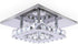 Small Led Chandelier Semi Flush Mount Crystal Lighting Modern Ceiling Crystal Lamp for Bedrooms Dinning Rooms Hallway (Warm)