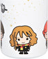 Harry Potter Stainless Steel Water Bottle - White with Harry, Ron and Hermione Chibi Character Design - Double Wall Insulated - 550ml