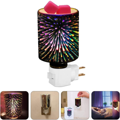Uonlytech Electric Wax Melt Warmer Plug-in Glass Fragrance Warmer Oil Burner Scent Wax Tart Warmer Lamp Night Light for Spa Wedding Home Decor