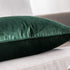 MIULEE Pack of 2 Decorative Velvet Throw Pillow Cover Soft Pillowcase Solid Square Cushion Case for Sofa Bedroom Car 20x20 Inch 50x50 cm Army Green