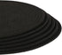 OrganiHaus Cotton Rope Woven Placemats | Round Placemats Set of 6 | Heat Resistant and Absorbent Fabric Rustic Placemats for Dining Table Mats or Countertop Protection - Full Black