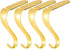 Yuokwer Christmas Stocking Holders for Mantel Set of 4- Stocking Hooks Hanger for Fireplace Christmas Hooks Safety Hang Grip Stockings Clip for Christmas Party Decoration (Gold, Pack of 4)