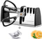 Knife Sharpeners, Best 4 in 1 Manual Kitchen Knives & Scissor Sharpeners, 4 - Stage Knife Sharpening System with Diamond Steel, Ceramic Stone, Ergonomic Design, Non-slip Base?Black?