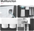 iHave Toothbrush Holders for Bathrooms, 2 Cups Toothbrush Holder Wall Mounted with Toothpaste Dispenser, Large Capacity Tray, Cosmetic Drawer and 6 Brush Slots with Cover Tooth Brush Holder