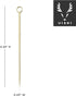 Viski Gold Cocktail Picks, Set of 6 Stainless Steel Drink Picks, Barware Accessories, 4.25€³