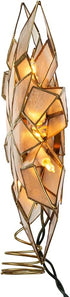Kurt Adler 8.5-Inch Capiz Star Tree Topper with 10 Clear Lights and 1 Spare Bulb