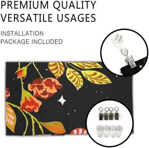 Moonlit Garden Tapestry Moon Phase Tapestry Floral Tapestries for Bedroom Aesthetic Wall Hanging Dorm Living Room Vertical Tapestry for Teen Girls?59x51 inch)