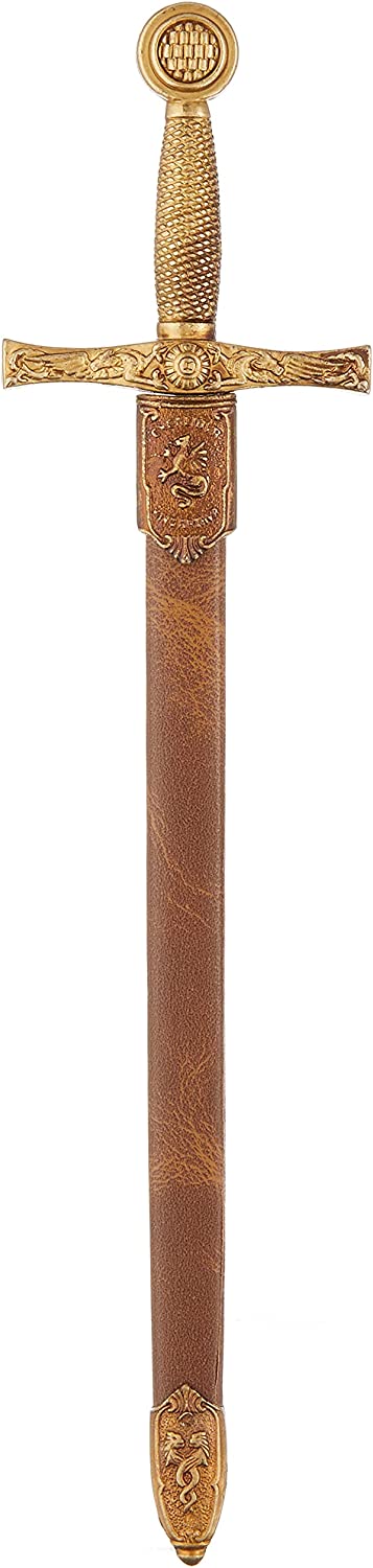 Denix Gold Trim Excalibur Letter Opener with Scabbard