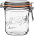 Le Parfait Super Terrine - 750ml French Glass Canning Jar w/Straight Body, Airtight Rubber Seal & Glass Lid, 24oz/Pint & Half (Single Jar) Stainless Wire