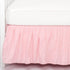 TILLYOU Crib Bed Skirt Dust Ruffle, 100% Natural Cotton, Nursery Crib Bedding Accessory Toddler Bedskirt for Baby Boys Girls, 14" Drop, Light Pink