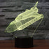 3D Illusion Night Light Space Shuttle 7 Color Change Touch Switch USB Powered LED Desk Lamp Christmas Thanksgiving Decor
