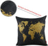 BAYSBAI Weathered Look World Map Pillow Covers 18x18 Inch Farmhouse Geography Theme Decorative Throw Pillowcase Square Cushion Case for Home Sofa Couch Decoration 102036