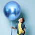 10 Pieces 18 Inch Metallic Balloons Shiny Latex Balloons for Birthday Wedding Party Decoration (Blue)