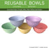 30 Oz Bamboo Fiber Plastic Deep Bowls for Cereal, Soup, Rice, Salad, Snack / Pop Corn, Dessert & Noodle (Set of 5)-Dishwasher & Microwave Safe-Unbreakable Reusable Lightweight Eco Friendly & BPA Free