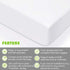 Fitted Sheet- COSMOPLUS Queen Fitted Sheet Only?No Flat Sheet or Pillow Shams?,4 Way Stretch Micro-Knit,Snug Fit,Wrinkle Free,for Standard Mattress and Air Bed Mattress from 8? Up to 14?,White
