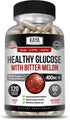 Kaya Naturals Healthy Gluco with Bitter Melon Supplement | Support Healthy Levels & Function, 20 Herbs Vitamins Minerals, Alpha Lipoic Acid, Cinnamon, Vitamin C & E Gluten Free, Non-GMO - 120 Capsules