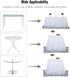 6ft/183cm White Tulle Tutu Table Skirt, Wedding Bridesmaid Sister Costume,Party Skirt, Rectangle Or Round Decorative Table Decoration, Fashion Deluxe Romantic Birthday Party Baby Shower (Wave)