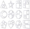 12 Pieces Chalk Stencils Set Sidewalk Plastic Stencils Drawing Stencil Template Geometry Shape Stencils for Arts and Crafts