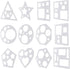 12 Pieces Chalk Stencils Set Sidewalk Plastic Stencils Drawing Stencil Template Geometry Shape Stencils for Arts and Crafts