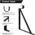 SUNGROOCloset Rod Brackets Holder Heavy Duty Support Bracket Black Closet Shelf Bracket with Rod Support Great for Both Shelf Storage and Closet Rod 2 Pack 4 Pack (2 Pack)