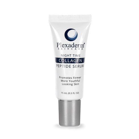 Plexaderm 15 mL Night Time Collagen Serum for Firmer, Fuller, more Youthful Looking Skin, Anti-Aging Collagen & Peptide Serum, Best Collagen Serum for Women & Men, Paraben-Free, Developed in the USA