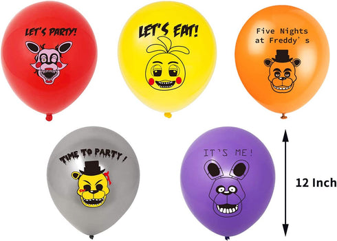 Heidaman Five Nights At Freddy's Birthday Party Supplies Fnaf Birthday Decorations Freddy Frostbear Party Decorations Set Include Banners Balloons Cake Tops