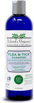 Richard’s Organics Flea and Tick Shampoo for Dogs – 100% All-Natural Actives Kills Fleas, Ticks and Repels Mosquitos – Flea Shampoo is Gentle, Won’t Dry Skin, Great Smelling Essential Oils (12oz bottle),FG00440