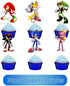 WOOACME Sonic The Hedgehog Party Supplies, 101pcs Birthday Party Decorations Include Happy Birthday Banner, Hanging Swirls Decorations, Foil Balloons and Latex Balloons, Stickers, Cake Topper and Table Cover for Kids