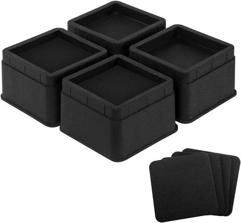 Joyclub Bed Risers 2 inch Heavy Duty Furniture Risers for Sofas Table Couch Lift Height of 2 or 4 Inches (4 Pack)