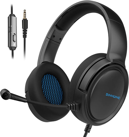 BINNUNE Gaming Headset with Microphone for PS4 Xbox One Series X/S PS5 PC Switch Playstation 4/5 Audifonos Gamer Game Headphones with Mic