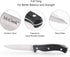 McCook MC55 Steak Knives - 8 Pieces Full Tang Serrated Stainless Steel Steak Knife Set, Black
