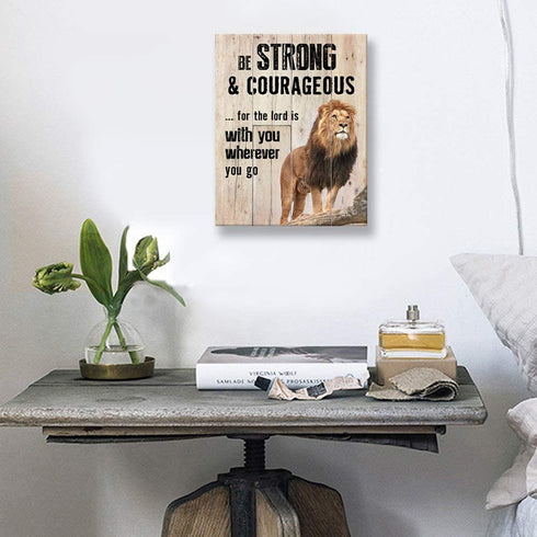 Kas Home Inspirational Quotes Motivational Canvas Wall Art,Family Prints Signs Framed, Retro Artwork Decoration for Bathroom, Bedroom, Office, Home Wall Decor (12 X 15 inch, Strong)