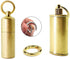 Dreambay Brass Keychain Mini Lighter and Container EDC Peanut Waterproof Lighter for Fire Starter Survival Camping Emergency Use