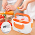 Heating Lunch Box, Electric Heating Lunch Box Portable Food Container Home Office US Plug 110V Orange
