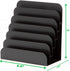 Mind Reader Vertical Desk File Organizer, 6 Slots, Black