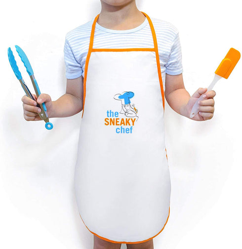 The Sneaky Chef Kids Baking and Cooking Set 37 Piece BPA Free, Child-Safe Essential Junior Utensils, Cooking Protection, Storage Case, Cookie Cutters, and 7 Healthy Recipe Cards - Ages 6+ Years