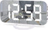 Ygdigital Digital Alarm Clock,6.5 Inch Large Display LED Mirror Electronic Clocks, with Snooze,12/24H,Dual USB Charging Ports, 3 Adjustable Brightness,for Bedroom Home Office -White