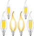 BRIMAX 6-Watt (60-Watt Equivalent), Clear, 600-Lumen, 80+ CRI, 2700K Warm White, Dimmable, B11 (E12 Candelabra Base) LED Candle Light Bulb, 6-Pack