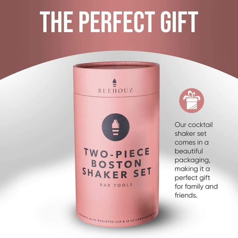 Boston Shaker Set Bartender Kit - 28oz & 18oz Stainless Cocktail Shakers For Mixing Margarita, Liquor Or Any Alcohol Drink Mixer - Great For Gifts, Bar Accessories & Bartending For All Skill Levels