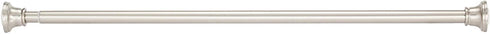 Amazon Basics Tension Curtain Rod, Adjustable 36-62" Width - Nickel, Bell Finial