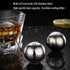 Ecentaur Reusable Stainless Steel Ice Cube Metal Whiskey Stones Ball for Drinks 5.5cm Set of 2