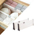 Set of 4 Adjustable Dresser Drawer dividers Organizers, Plastic Expandable Drawer Organization Separators for Kitchen, Bedroom, Closet, Bathroom, Clothing, Cabinet, Clothes, Underwear, Office, X-Large