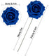 Exoment 25pcs Artificial Flower Foam Rose Real Touch Roses Flower Heads with Stem for DIY Wedding Bouquets Centerpieces Arrangements Party Baby Shower Home Decor (Royal Blue)