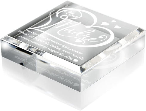 KATE POSH - A Mother is she who can take The Place of All Others but Whose Place no one Else can take (Spanish - UNA Madre) Spanish - Engraved Keepsake and Paperweight