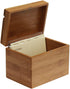 Oceanstar Bamboo Recipe Box with Divider, Natural, 6.80" W x 4.90" D x 5.10" H