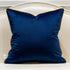 Avigers 20 x 20 Inches Navy Blue Gold Leather Striped Cushion Cases Luxury European Throw Pillow Covers Decorative Pillows for Couch Living Room Bedroom Car 50 x 50cm