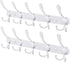 WHITGO Wall Mounted Coat Rack, 2 Packs 15 Hooks Stainless Steel Coat Hook Rail for Coat Hat Towel Purse Robes Entryway Bathroom Closet Room