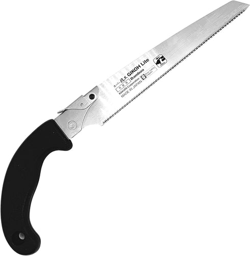 KAKURI Japanese Pull Saw for Bamboo Cutting 8-1/4" Razor Sharp Japanese Steel Blade, Hand Bamboo Saw with Plastic Cover Case, Made in JAPAN