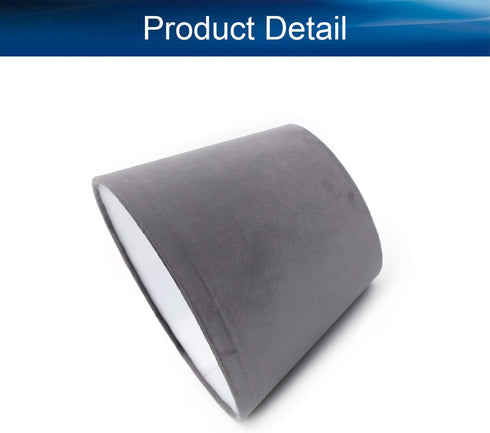 Bettomshin 1Pcs 6.3x9.8 Inch Dia Lamp Shades, 7.1 Inch Hight Dark Gray Barrel Fabric Lampshade, Velvet Fabric E27/E14 Lamp Holder for Table Lamp and Floor Light Hand Crafted
